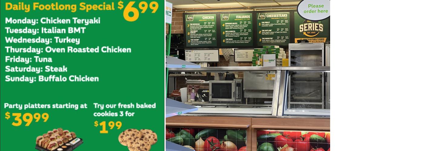 Subway Menu