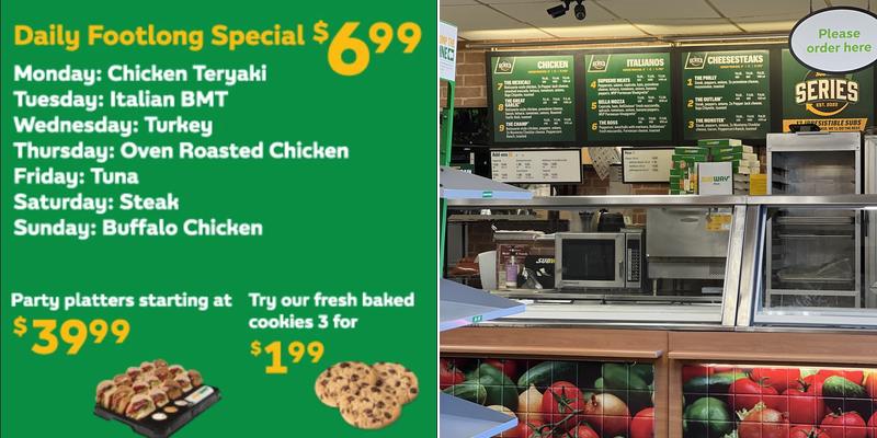 Subway Menu