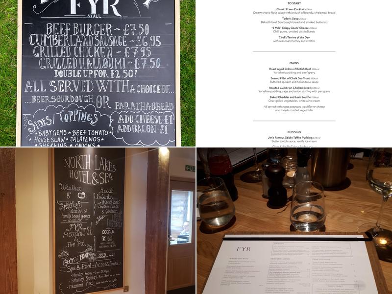 North Lakes Hotel & Spa Menu