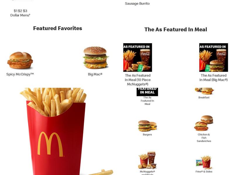 McDonald's Menu