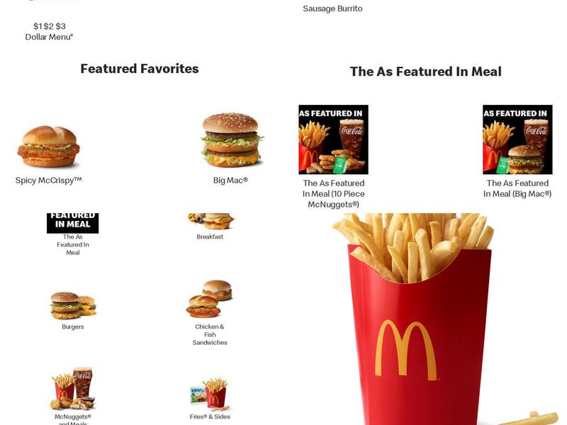 McDonald's Menu