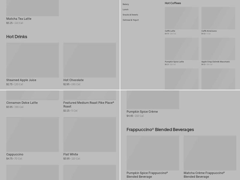 Starbucks Menu