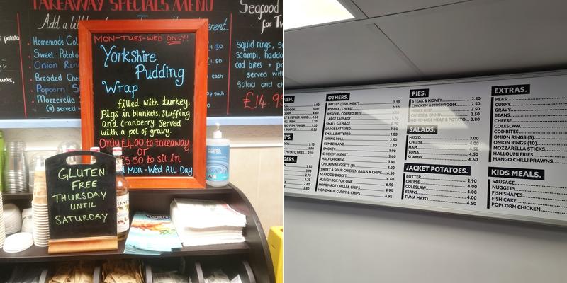 Fraser's Menu