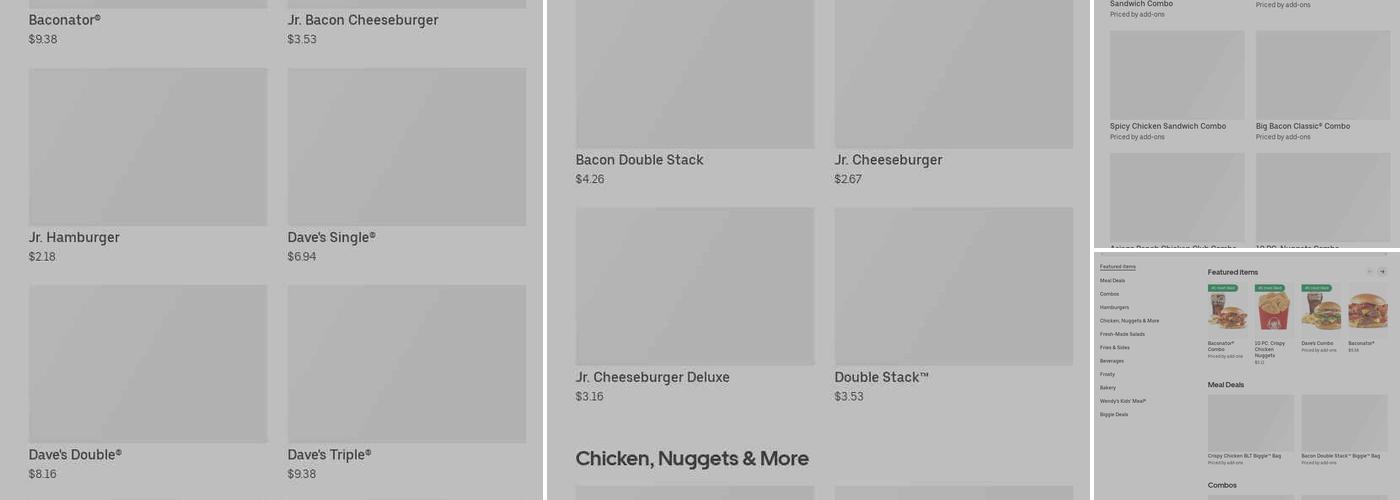 Wendy's Menu
