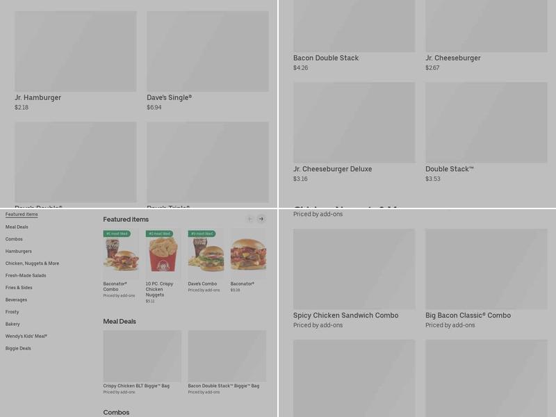 Wendy's Menu
