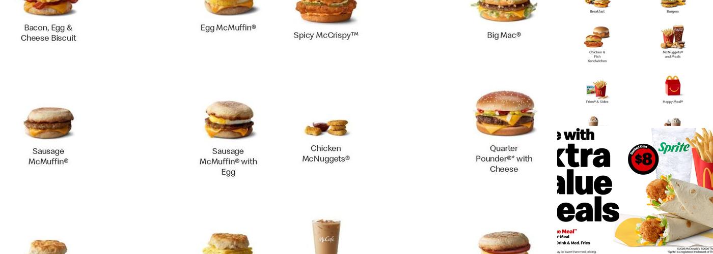 McDonald's Menu