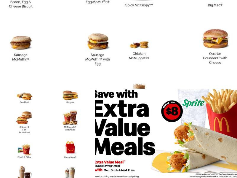 McDonald's Menu
