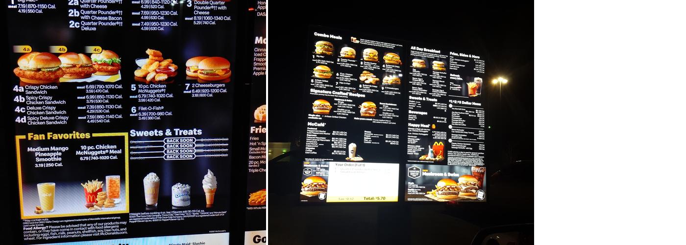McDonald's Menu