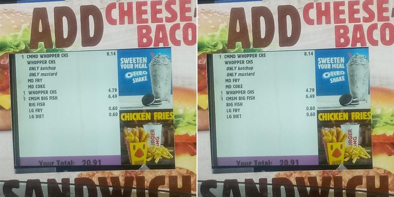 Burger King Menu