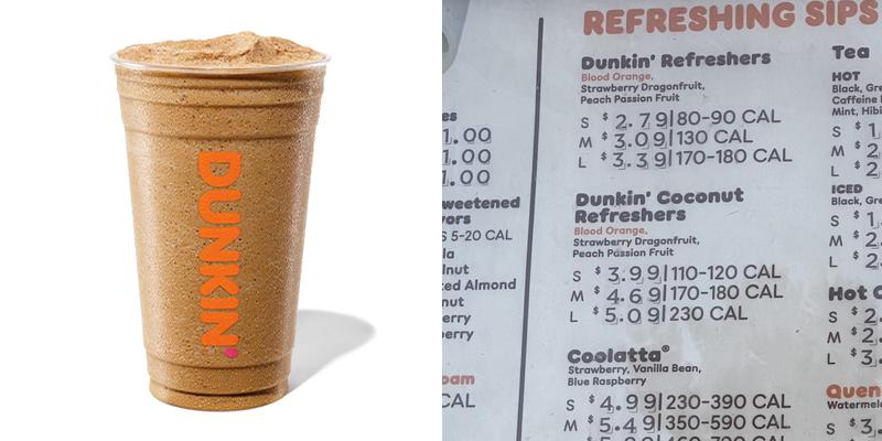 Dunkin' Menu