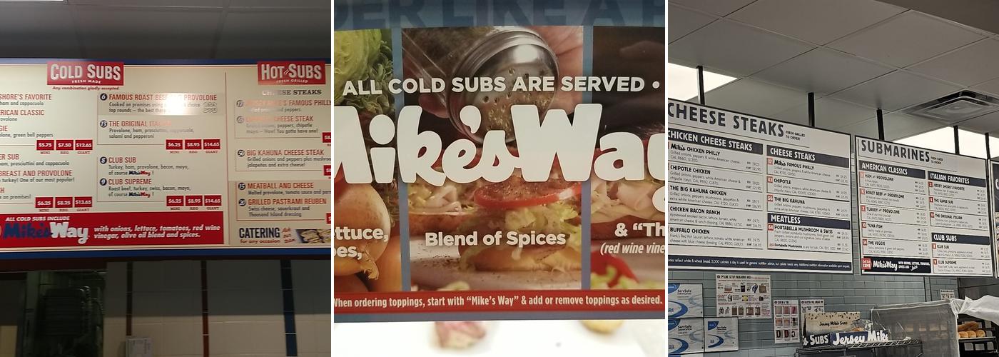 Jersey Mike's Subs Menu