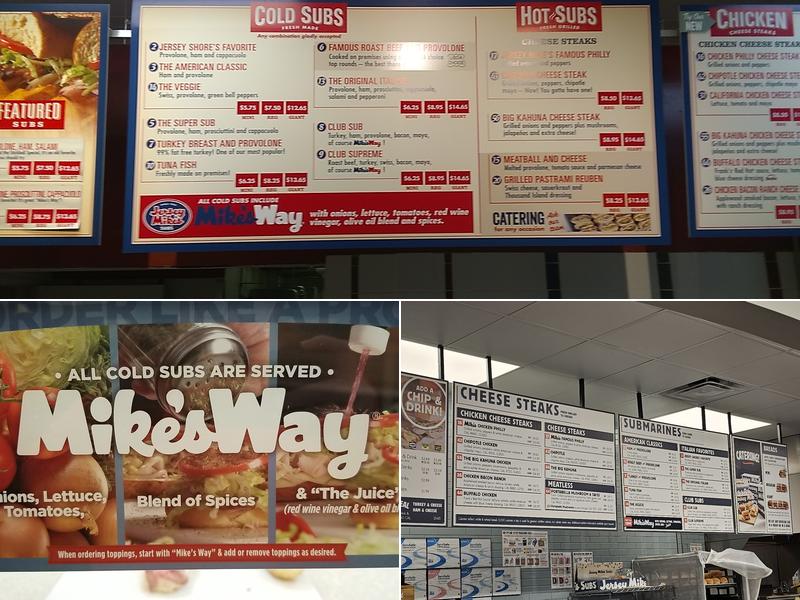 Jersey Mike's Subs Menu