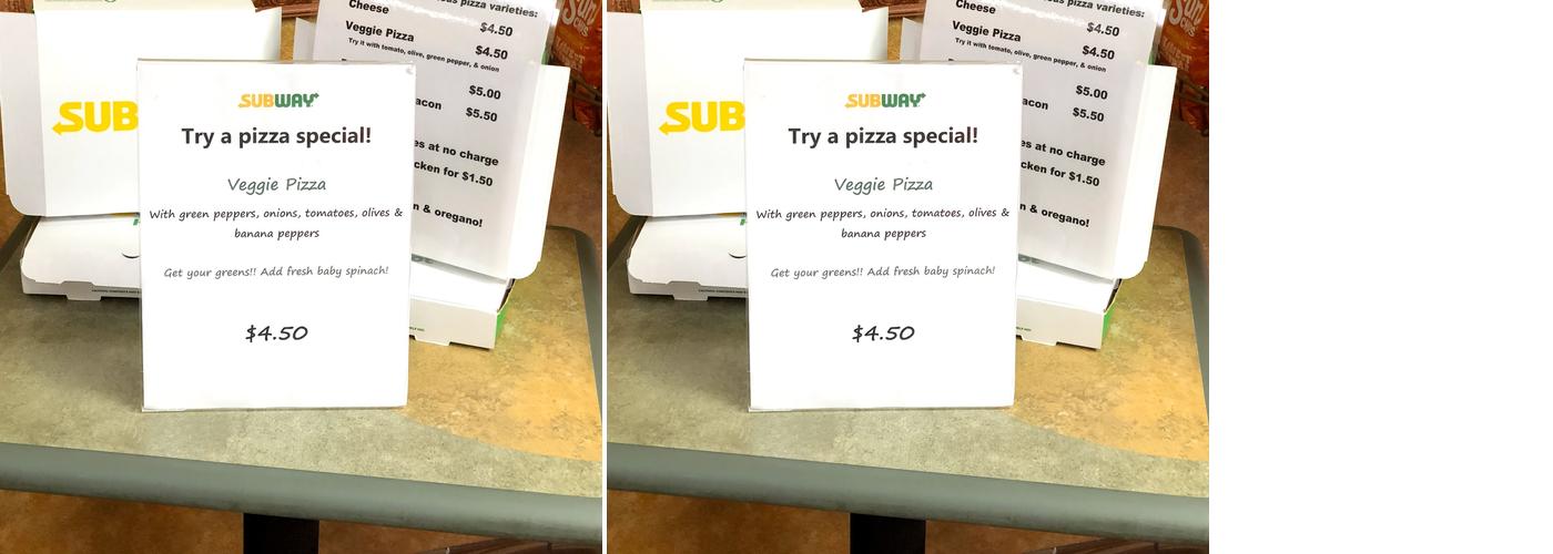Subway Menu