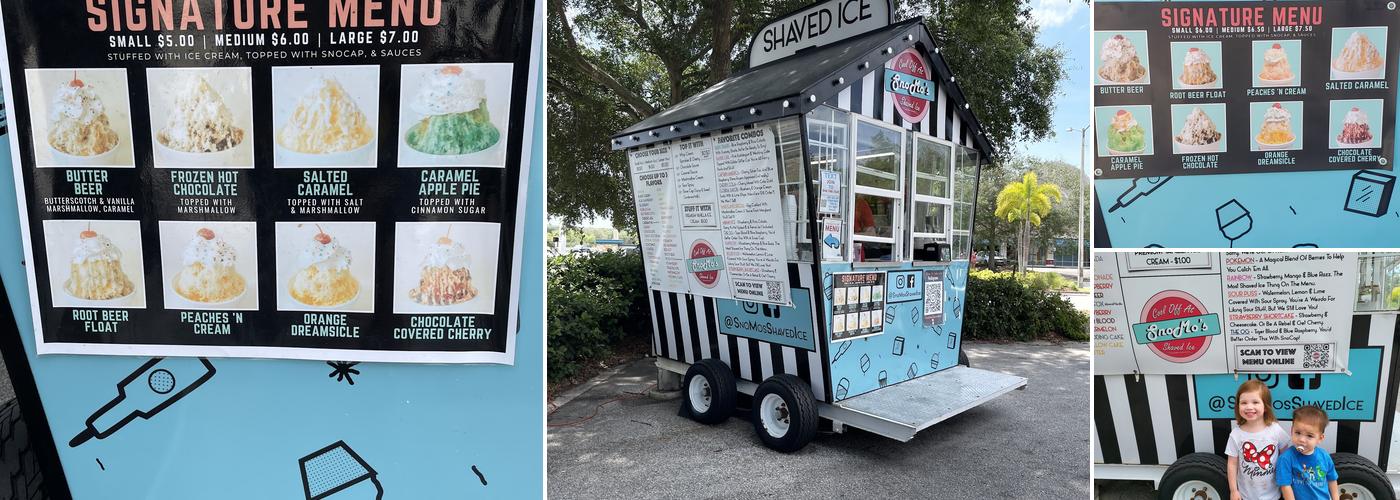 SnoMo's Shaved Ice Menu
