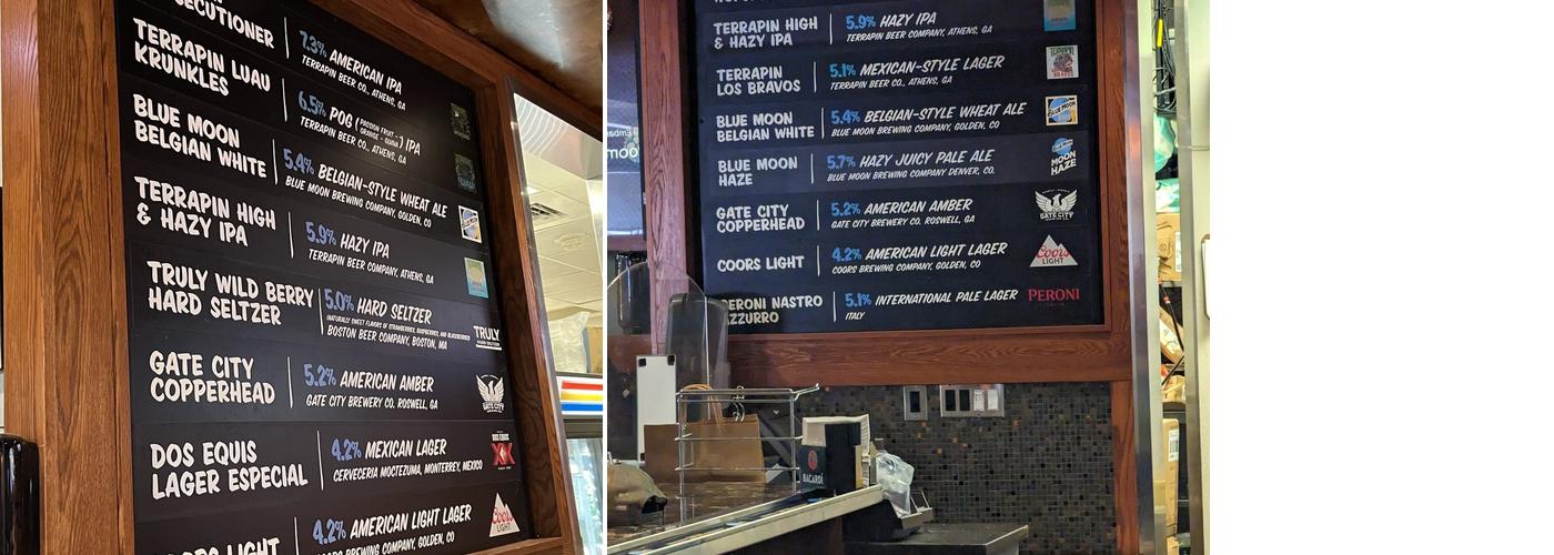 Blue Moon Brewhouse Menu