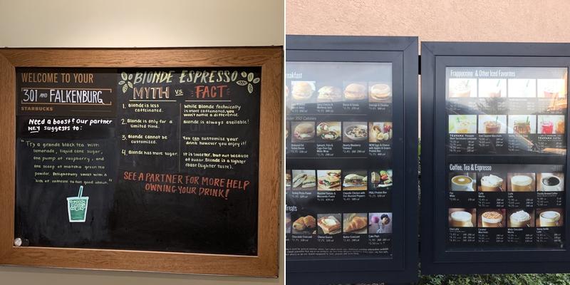 Starbucks Menu