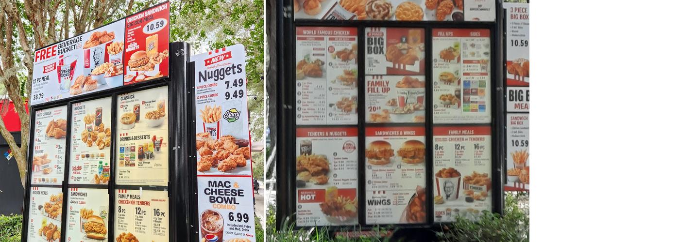 KFC Menu