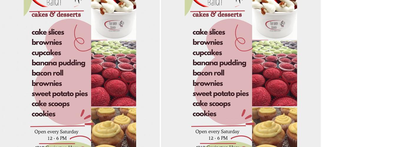 Scratch Batch Bakery Menu