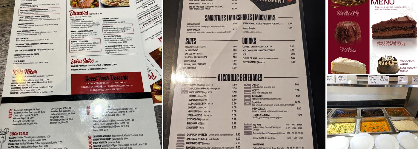 Happy Belly Grill & Bar Menu