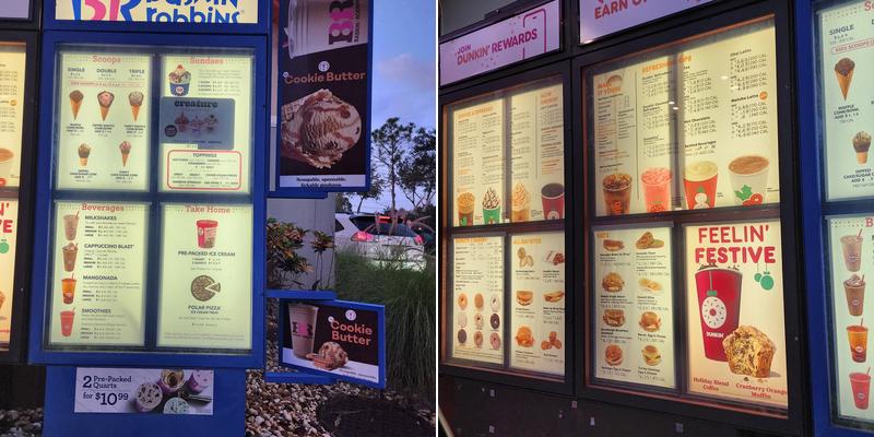 Dunkin' Menu