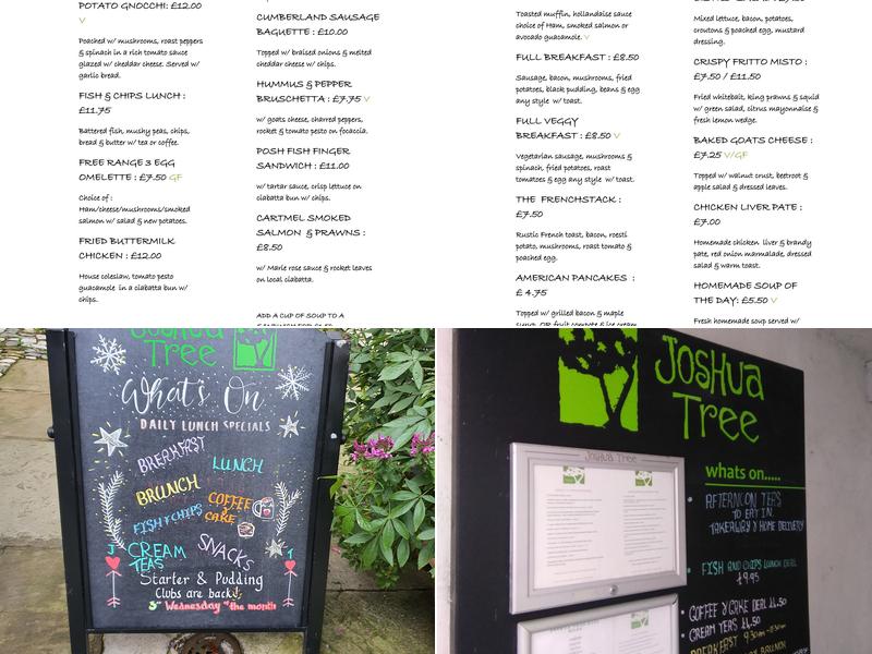 The Joshua Tree Menu