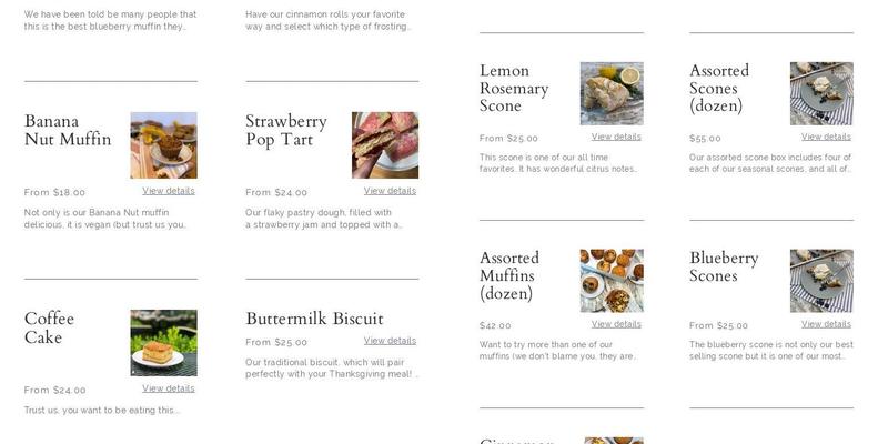 Little Peanut Bake Shop Menu