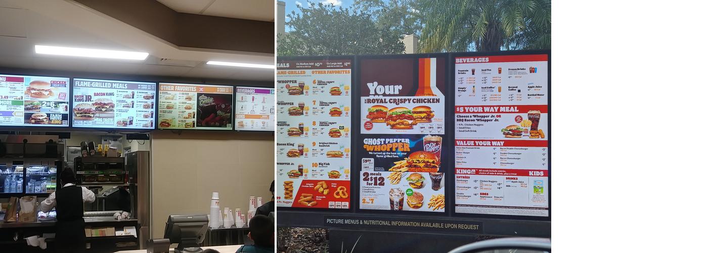 Burger King Menu