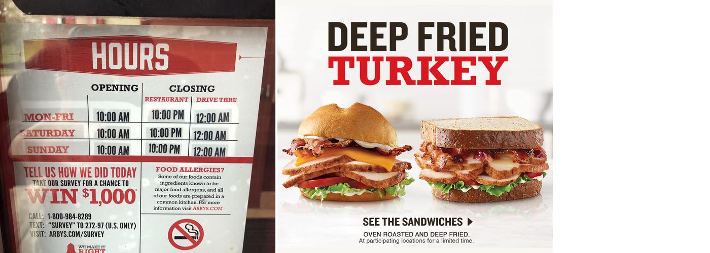Arby's Menu