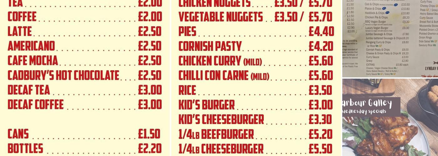 Lynbay Fish & Chips Shop Restaurant & Takeaway Menu