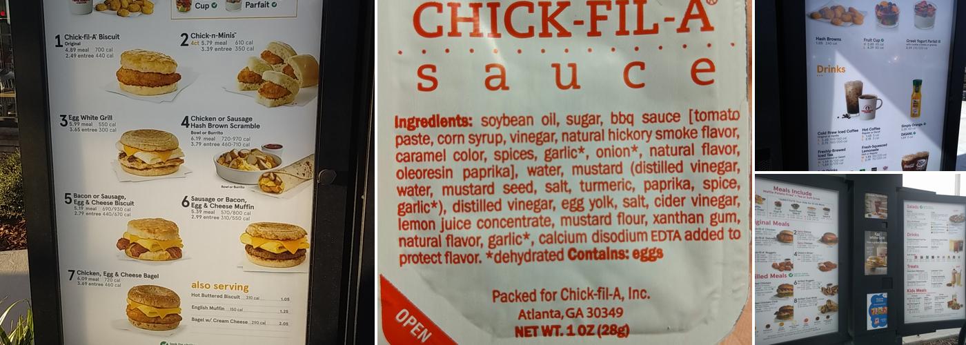 Chick-fil-A Menu
