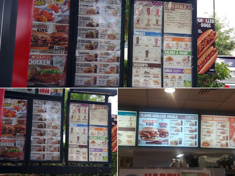 Burger King Menu