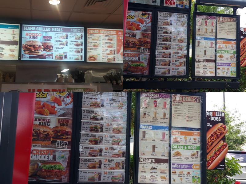 Burger King Menu