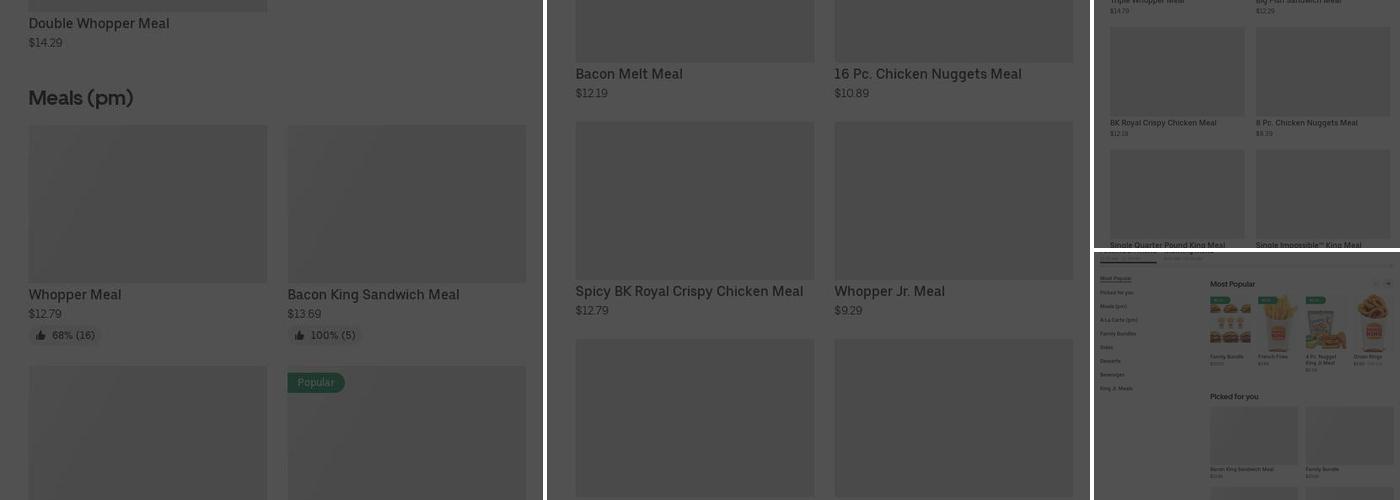 Burger King Menu