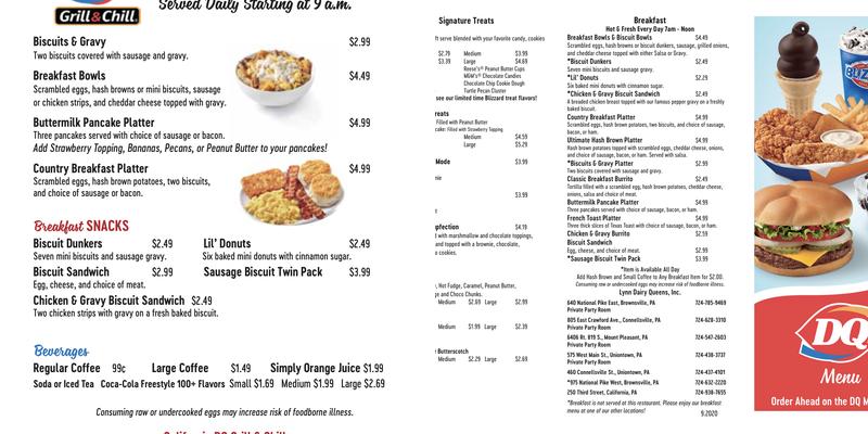 Dairy Queen Grill & Chill Menu