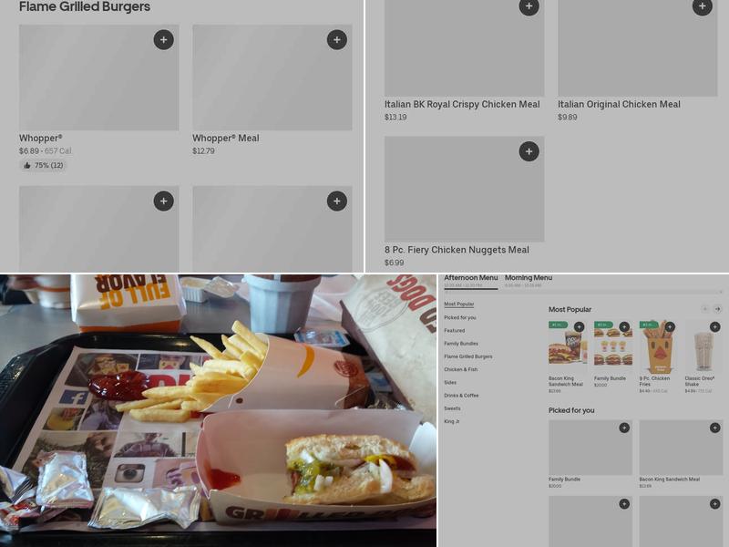 Burger King Menu