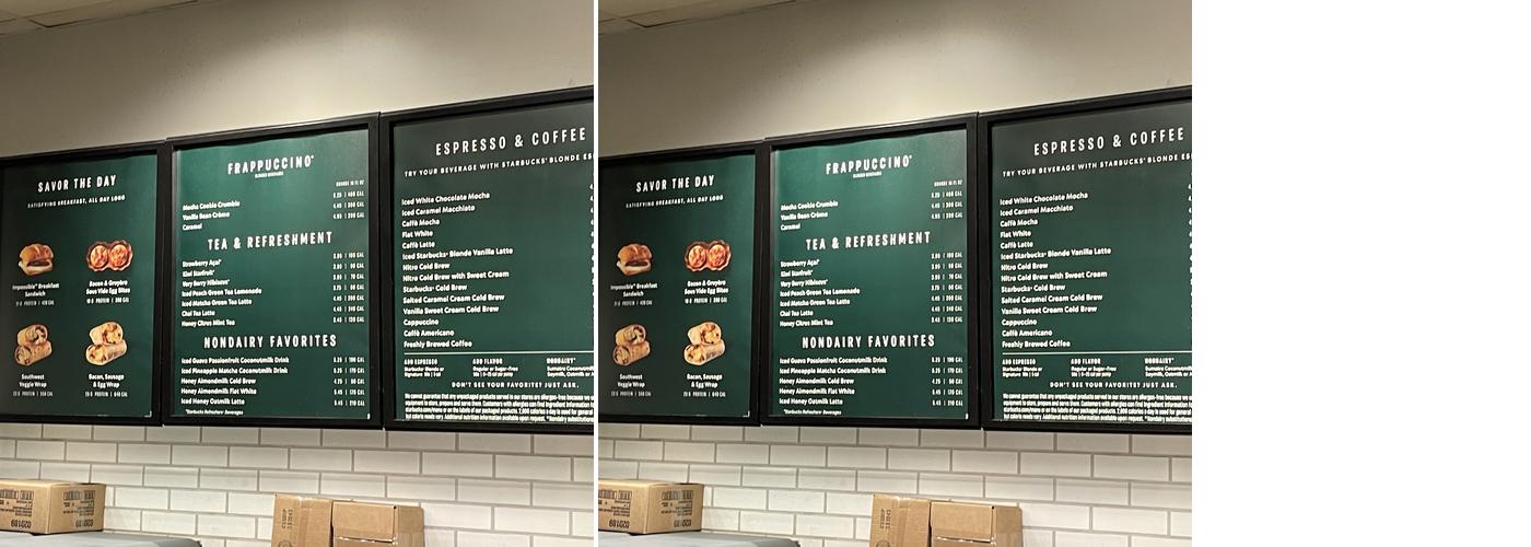 Starbucks Menu