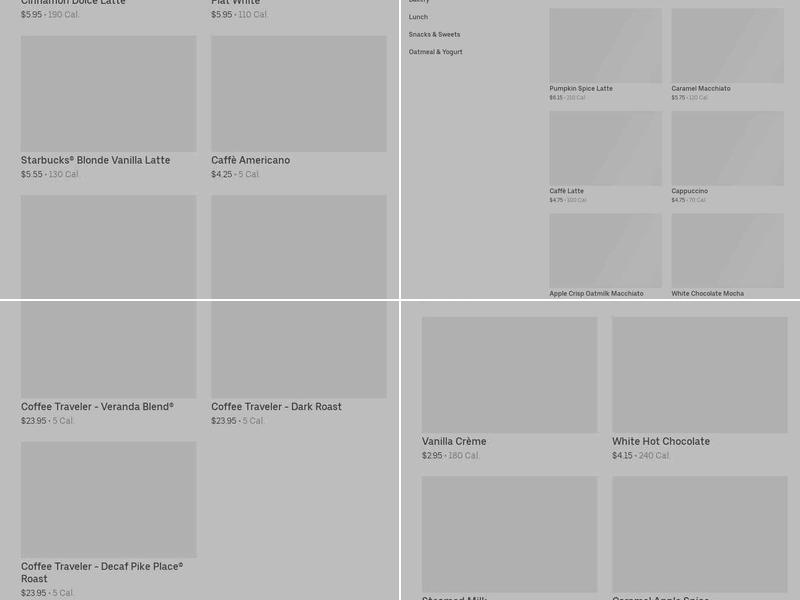Starbucks Menu