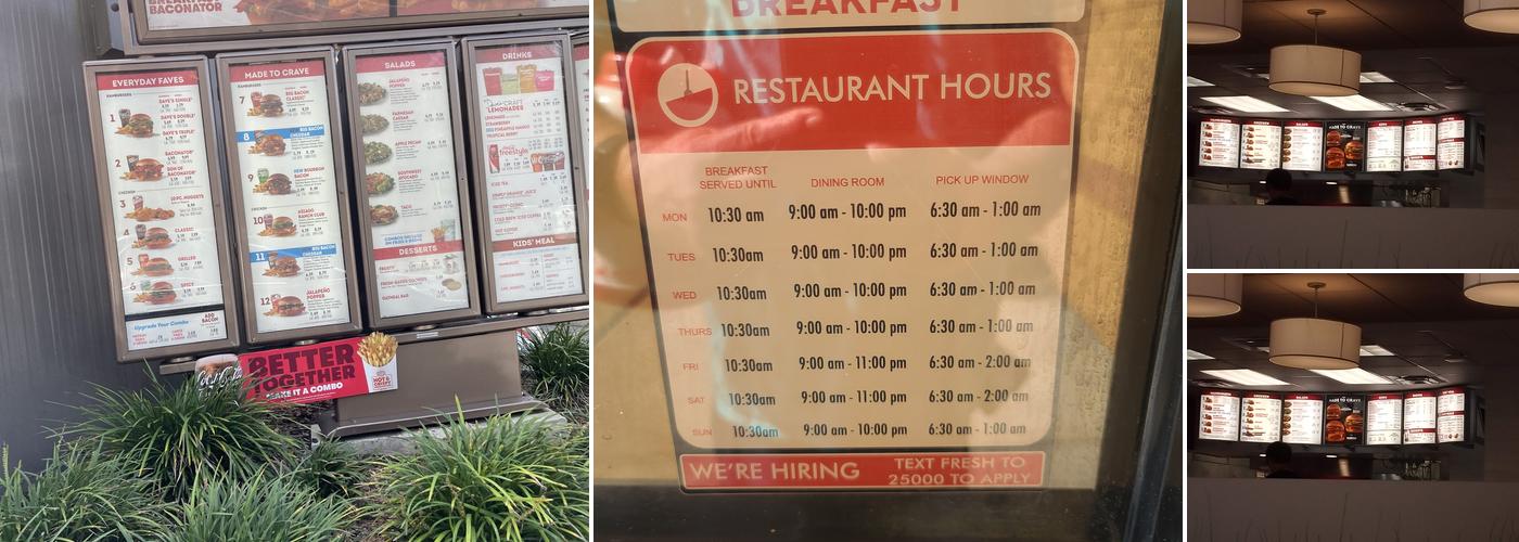Wendy's Menu
