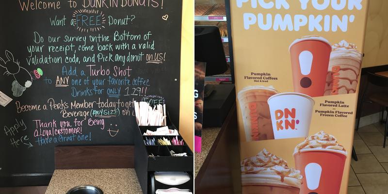 Dunkin' Menu