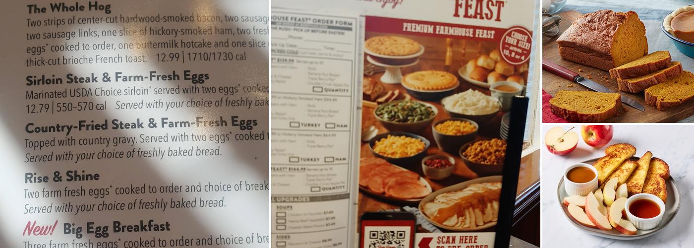 Bob Evans Menu