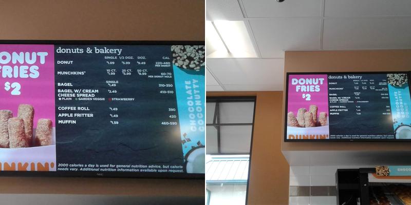 Dunkin' Menu