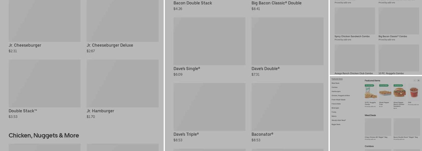 Wendy's Menu