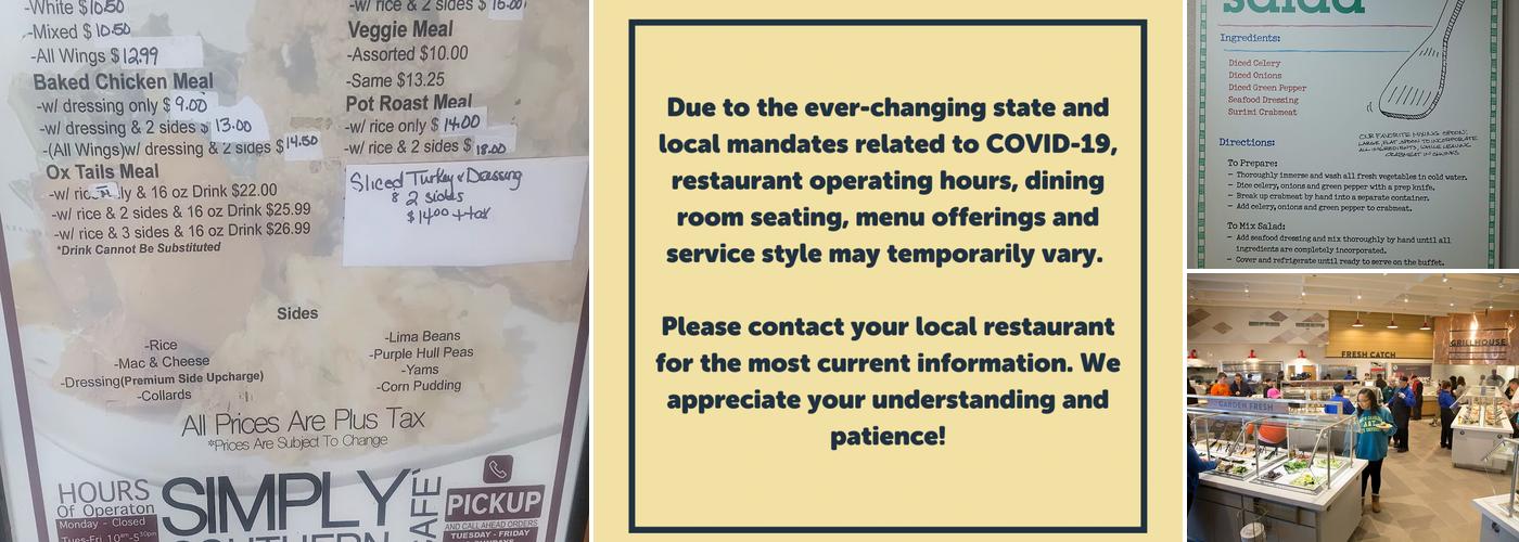 Golden Corral Buffet & Grill Menu