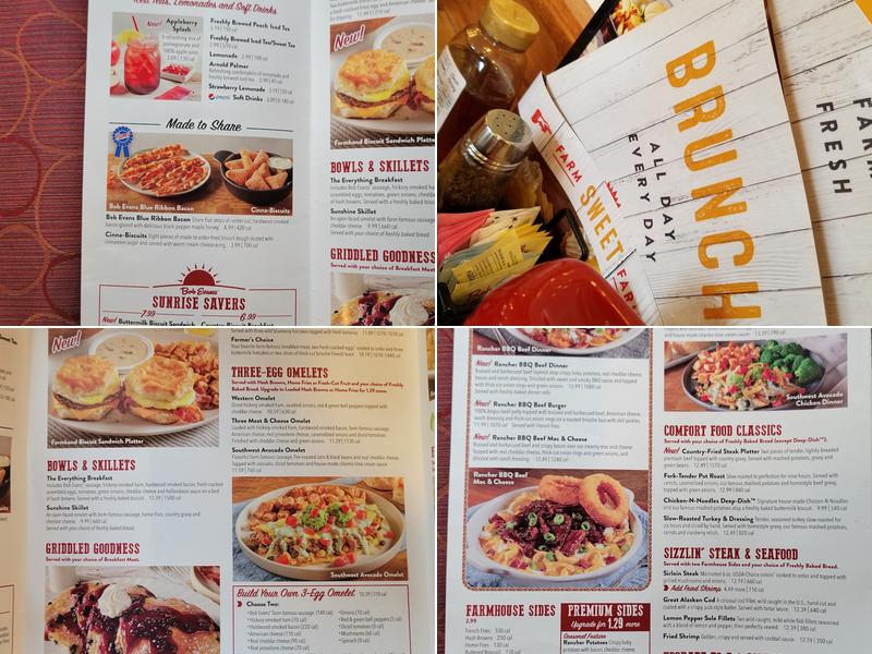 Bob Evans Menu