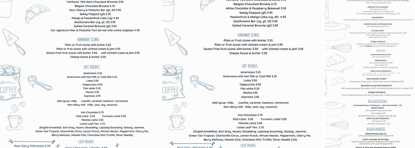 The Strand Cafe Shaldon Menu