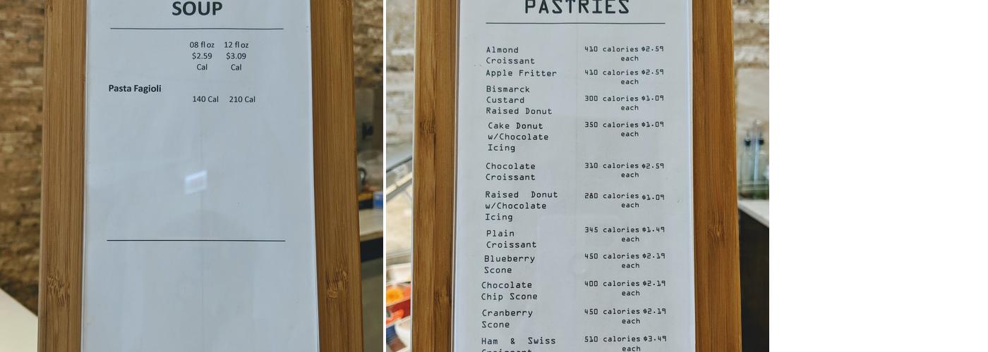 Ecos Cafe Menu
