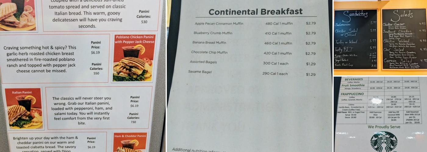 Courtyard Cafe Menu