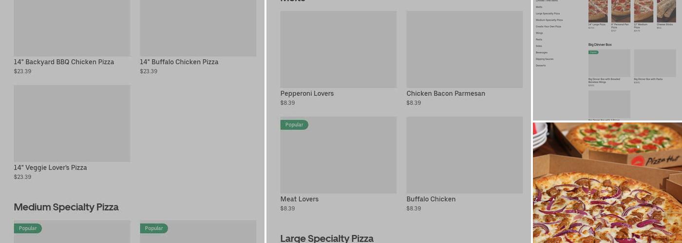 Pizza Hut Menu
