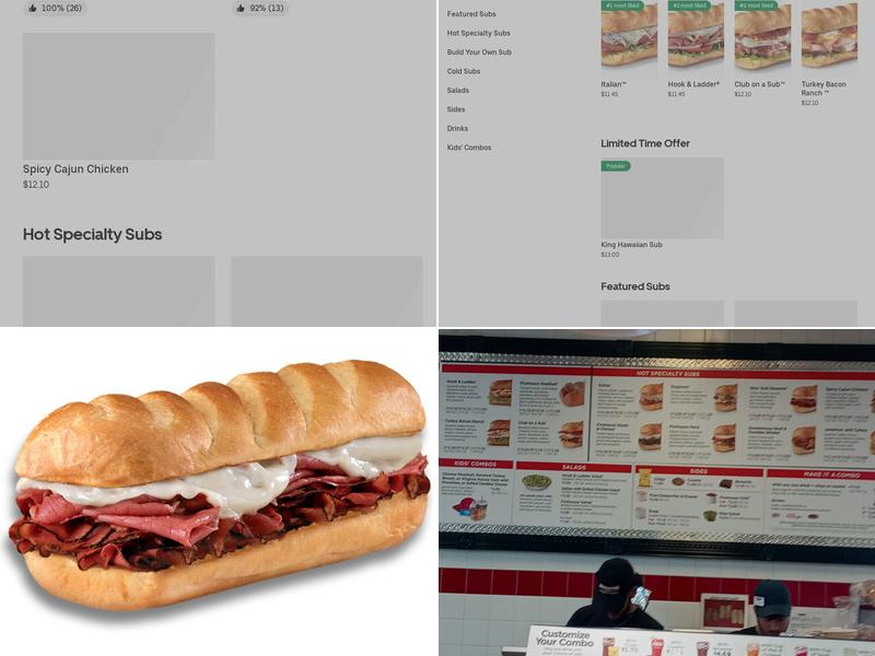 Firehouse Subs Spring Hill Menu