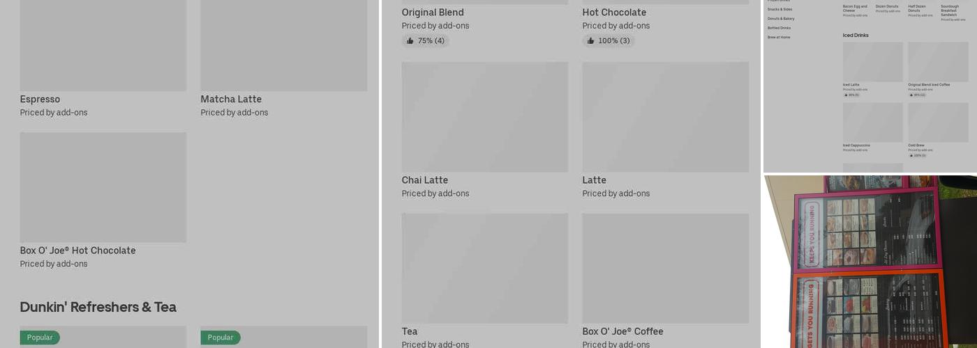 Dunkin' Menu